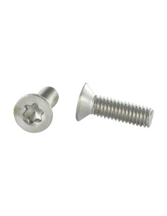Parafuso de metais cabeça fresada TORX T8 M2,5X16 Aço inoxidável A4 microparafusos