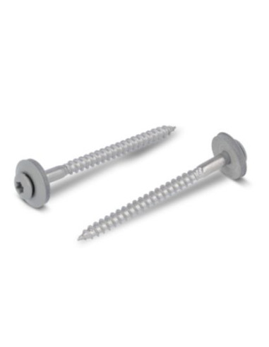 Parafuso para telhas cabeça fresada de panela TORX T20 Aço inoxidável A2 RAL7030 4,5X60 Arruela estanque com junta