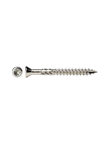 Balde de 500 Parafuso de terraço pico cut 5X50 Aço inoxidável A2 cabeça fresada TORX T25 cut ponto antifenda tipo