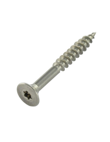 Parafuso de madeira aglomerado Aço inoxidável A2 cabeça fresada 8X240 roscado sobre 80 TORX T40
