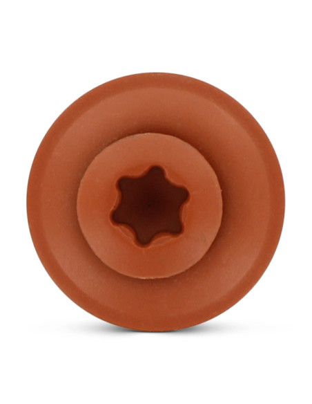 Parafuso para telhas cabeça fresada de panela TORX T20 Aço inoxidável A2 RAL8004 castanho cobre 4,5X100RD.EPDM
