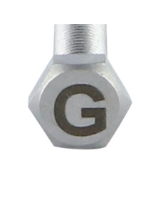 Parafuso de metais cabeça hexagonal 8X35 Aço inoxidável A4 com gravação de letras "G" 2