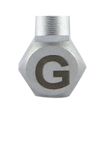 Parafuso de metais cabeça hexagonal 8X35 Aço inoxidável A4 com gravação de letras "G"
