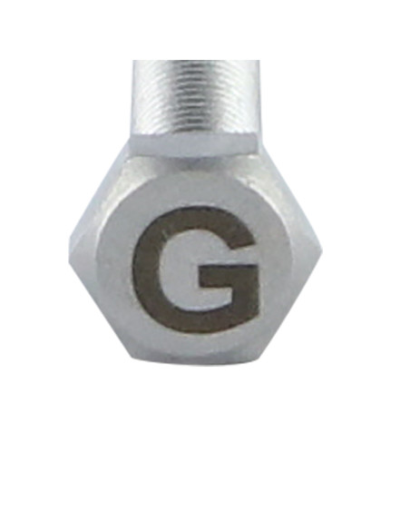 Parafuso de metais cabeça hexagonal 8X35 Aço inoxidável A4 com gravação de letras "G"