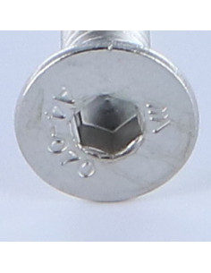 Parafuso de metais cabeça fresada hexagonal oca FHC chave de 5 M8X100 rosca total Aço inoxidável A4 2