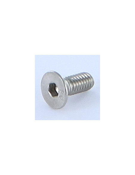 Parafuso de metais cabeça fresada hexagonal oca FHC chave de 2 M3X6 rosca total Aço inoxidável A4 microparafusos