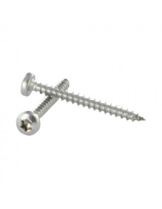 Parafuso de madeira aglomerado cabeça redonda TORX T25 6X120 roscado sobre 70 Aço inoxidável A4
