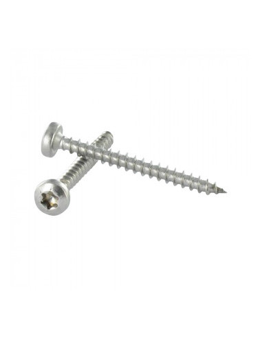 Parafuso de madeira aglomerado cabeça redonda TORX T25 6X120 roscado sobre 70 Aço inoxidável A4