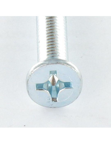 Parafuso de metais cabeça fresada Phillips 2 M5X10 Aço zinco branco