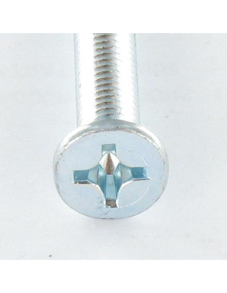 Parafuso de metais cabeça fresada Phillips 2 M5X10 Aço zinco branco