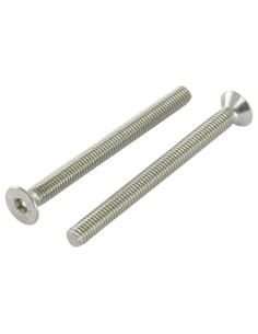 Parafuso de metais Aço inoxidável A2 cabeça fresada hexagonal oca FHC chave de 5 M8X120 rosca total