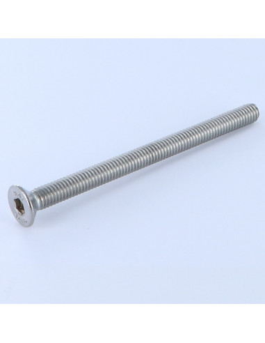 Parafuso de metais cabeça fresada hexagonal oca FHC chave de 4 M6X100 rosca total Aço inoxidável A4