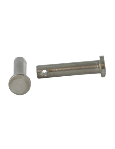 Cavilha cabeça plana 8X22 perfurada 3 Aço inoxidável A4