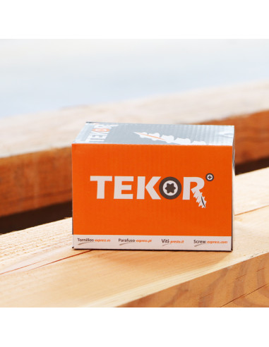 Parafusos de madeira e aglomerado TEKOR Aço inoxidável A2 cabeça fresada dentado TORX T25 6X120 roscado sobre 70