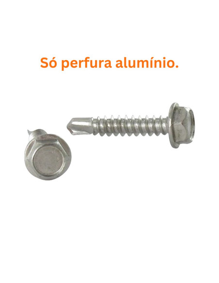 Autoperfurante cabeça hexagonal 6,3X75 Aço inoxidável A2