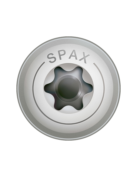 Spax Parafuso estrutural cabeça de disco Aço inoxidável A2 8X120 rosca total TORX T40