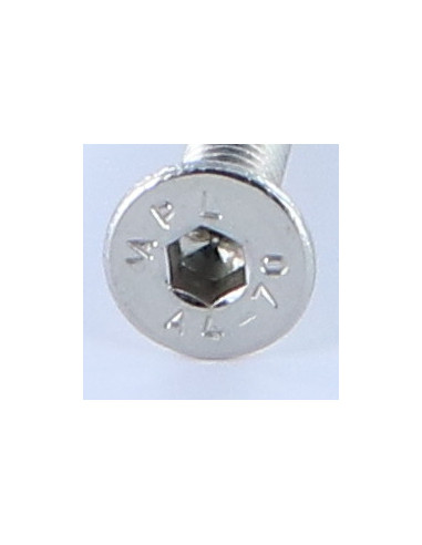 Parafuso de metais cabeça fresada hexagonal oca FHC chave de 4 M6X25 rosca total Aço inoxidável A4