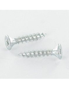 Parafuso de madeira aglomerado VBA3 cabeça fresada Pozi 3,5 x 40 Aço zinco branco