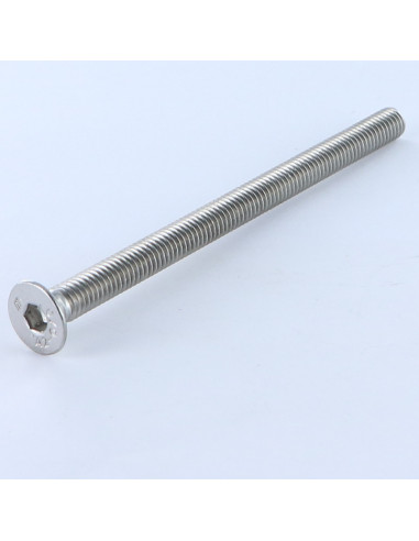 Parafuso de metais Aço inoxidável A2 cabeça fresada hexagonal oca FHC chave de 4 M6X90 rosca total