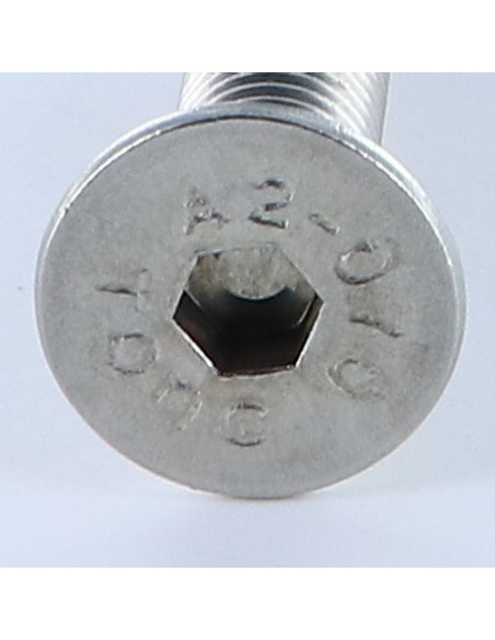 Parafuso de metais Aço inoxidável A2 cabeça fresada hexagonal oca FHC chave de 6 M10X80 rosca total