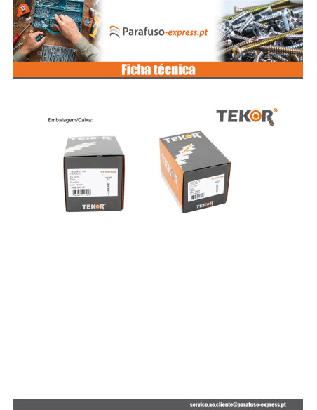 Parafuso de terraço pico cut TEKOR rosca dupla cabeça fresada TORX T25 5X60 cut ponto antifenda tipo 17 Aço