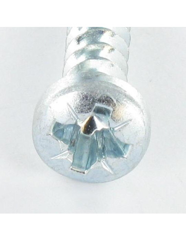 Parfuso de pvc cabeça cilíndrica Pozi 6X29 Perno 40 RÚSPER CINZA