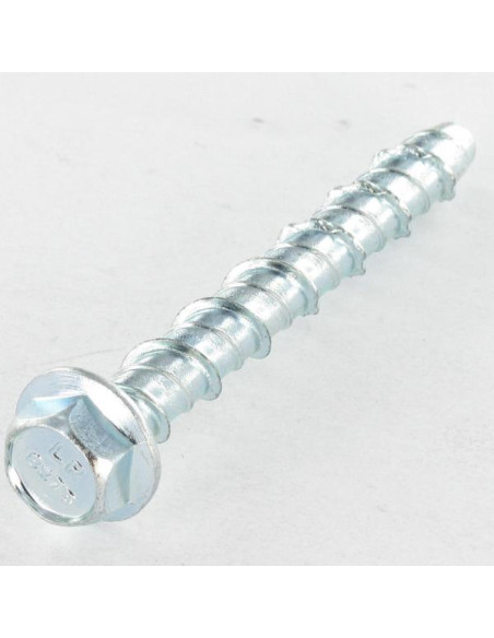 Parafuso de betão cabeça hexagonal flange com gola 18X150 pré-perfuração de 16X150 Aço zinco branco