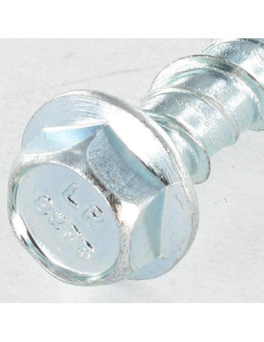 Parafuso de betão cabeça hexagonal flange com gola 18X150 pré-perfuração de 16X150 Aço zinco branco