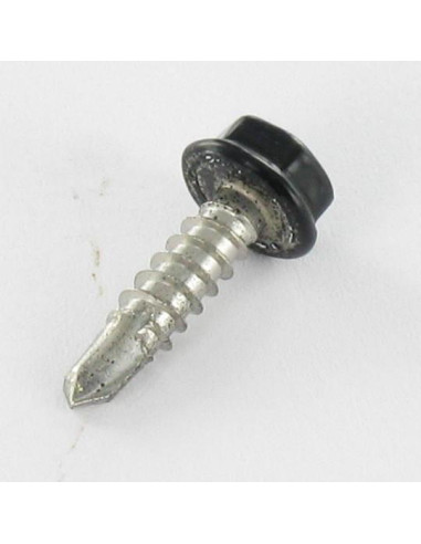 Autoperfurante cabeça hexagonal 4,2 x 16 Aço inoxidável A2 lacado de preto RAL9005 preto escuro
