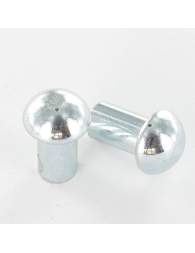 Rebite de ferro de cabeça plana cabeça redonda 6X11 Aço zinco branco diâmetro da cabeça 14