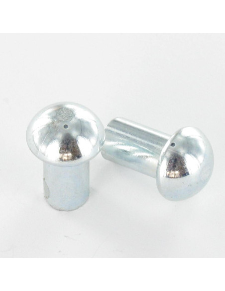 Rebite de ferro de cabeça plana cabeça redonda 6X11 Aço zinco branco diâmetro da cabeça 14