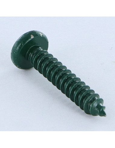 Parafuso de chapa Aço inoxidável A2 cabeça abaulada larga Pozi 4,8X25 Verde RAL6005 verde musgo