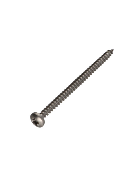 Parafuso de madeira aglomerado Aço inoxidável A2 cabeça redonda Pozi 6X90 rosca total