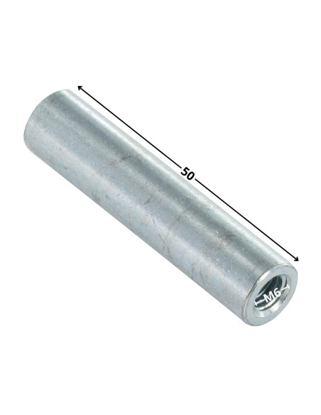 Mangas cilíndrica M6X50 diâmetro exterior 10 Aço zinco branco
