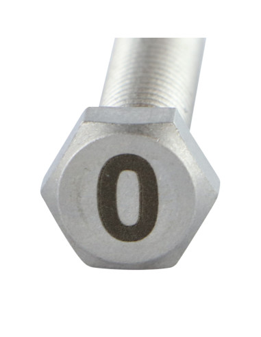 Parafuso de metais cabeça hexagonal 8X35 Aço inoxidável A4 Gravação FIGURA 0