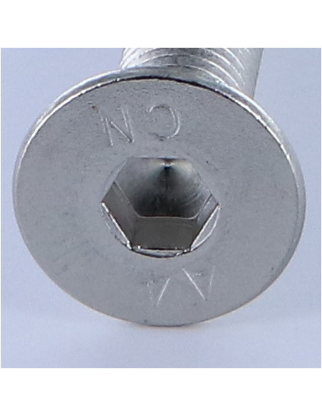 Parafuso de metais cabeça fresada hexagonal oca FHC chave de 10 M16X100 rosca total Aço inoxidável A4