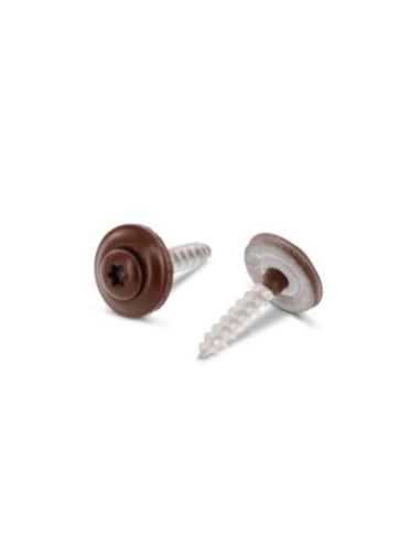 Parafuso para telhas cabeça fresada de panela TORX T20 Aço inoxidável A2 RAL8011 4,5X35 Arruela estanque com junta