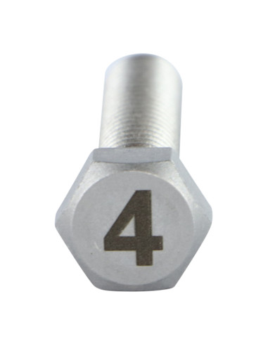Parafuso de metais cabeça hexagonal 8X35 Aço inoxidável A4 Gravação FIGURA 4