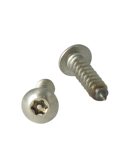 Parafuso de chapa Seguro Aço inoxidável A2 cabeça cilíndrica TORX T10 com pino 3,5 x 16