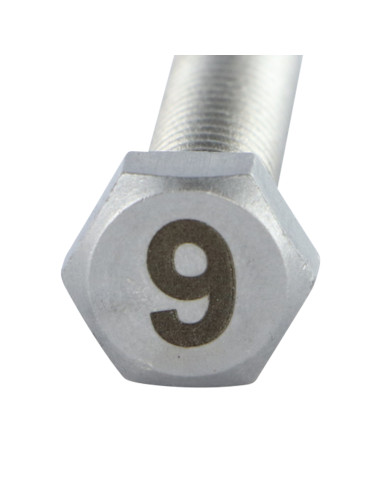 Parafuso de metais cabeça hexagonal 8X35 Aço inoxidável A4 Gravação FIGURA 9