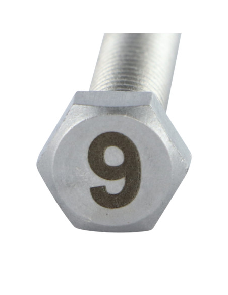 Parafuso de metais cabeça hexagonal 8X35 Aço inoxidável A4 Gravação FIGURA 9