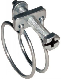 Abraçadeira de duplo fio diâmetro 13 con 16 Aço zinco W1