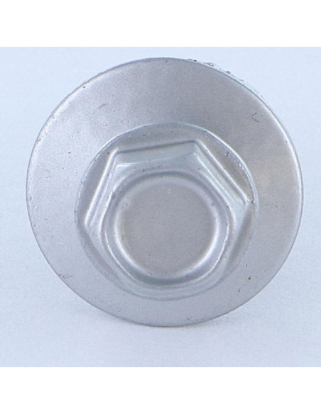 Autoperfurante cabeça hexagonal 5,5 x 25 Arruela estanque com junta de neopreno epdm Aço zinco branco RAL9006