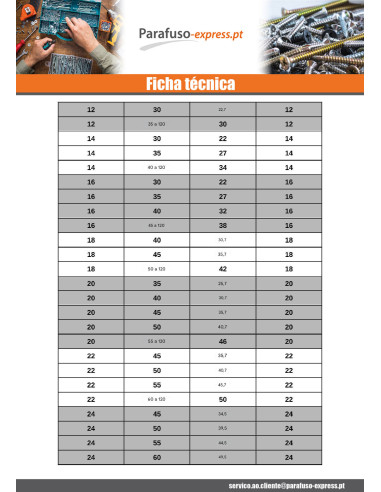 Bucha metálica de ponta roscada Aço inoxidável A2 M12X70 comprimento total 82