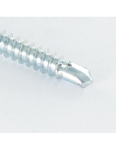 Autoperfurante cabeça fresada quadrado 3,9 x 25 Parafuso com Cabeça com Fenda quadrada 2 Aço zinco branco