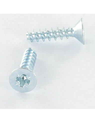 Parfuso de pvc cabeça fresada Pozi PZ6 4X18 Aço zinco branco