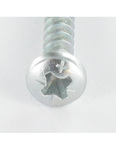 Parafuso de madeira aglomerado VBA3 cabeça redonda Pozi 5X25 Aço zinco branco
