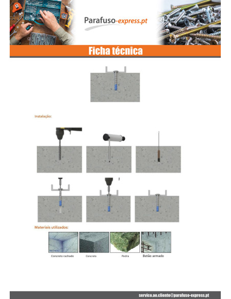 Parafuso de betão cabeça cabeça panela TORX TORX T30 6X40 Bimetal