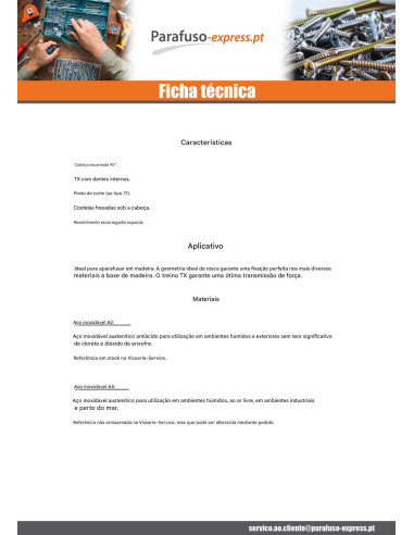 Parafusos de madeira e aglomerado TEKOR Aço inoxidável A2 cabeça fresada dentado TORX T25 6X70 roscado sobre 42 cut