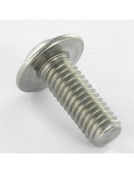 Parafuso de metais cabeça panela flange com gola TORX T30 M6X20 rosca total Aço inoxidável A2